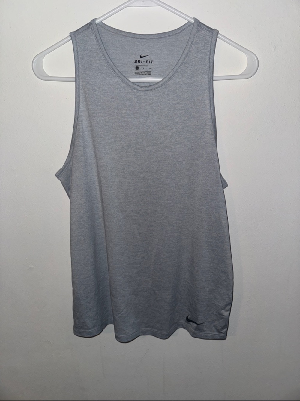 Nike Light Gray Dri-FIT Sleeveless Training Tank